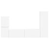 vidaXL Set TV komoda Zidne 4 pcs Bijelo Konstruirano drvo