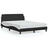 vidaXL Okvir za krevet Dover crno-bijeli 140x190 cm umjetna koža