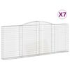 vidaXL Lučne gabionske ko&scaron;are 7 kom 400x30x160/180cm pocinčano željezo