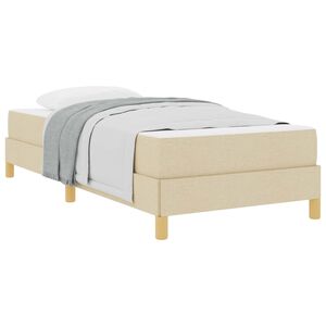 vidaXL Krevet s opruga kutije s madracem Krema 80 x 200 cm tkanina