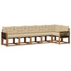 vidaXL Set vanjskih sofa s jastukom 6 pcs Prirodna i bež