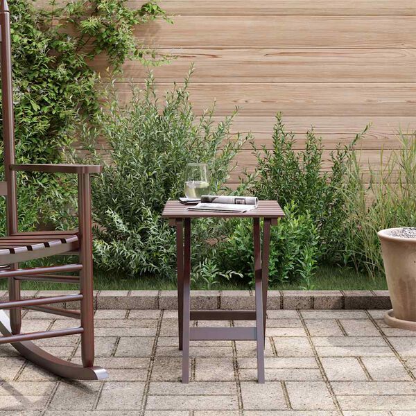 vidaXL Bočni stolić sklopivi smeđi od masivnog drva topole