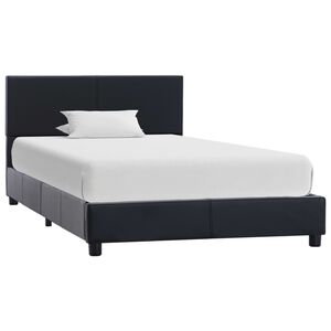 vidaXL Okvir za krevet od umjetne kože crni 90 x 200 cm