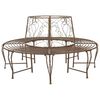 vidaXL Klupa pod drvetom 8-Broj sjedala &Oslash; 160 x 89 cm Čelik