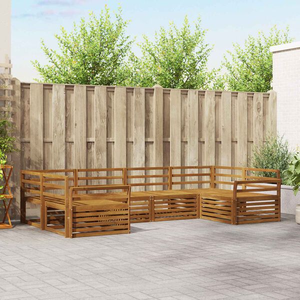 vidaXL Setovi sofa 6 pcs Prirodna Čvrsto drvo akacije