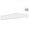 vidaXL Lučne gabionske ko&scaron;are 2 kom 400x50x40/60 cm pocinčano željezo