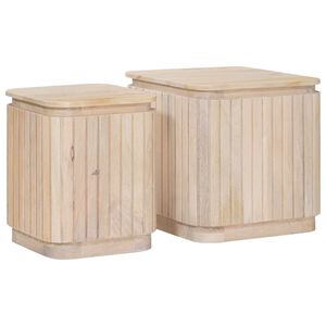 vidaXL Set ručno rađenih bočnih stolova 2 kom. Bijela 45 x 45 x 45 cm