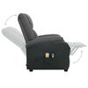 vidaXL Masažna fotelja na podizanje od tkanine tamnosiva