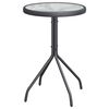 vidaXL Bistro set za vrt 3 pcs Siva Čelik