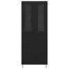 vidaXL Highboard Crni hrast 69,5 x 34 x 180 cm Konstruirano drvo