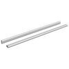 vidaXL Cijev za ormar 2 pcs Srebrno 664 x 15 x 29 mm
