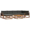vidaXL Set vanjskih sofa s jastukom 7 pcs Prirodna i antracit