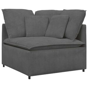 vidaXL Modularna sofa Kutni modul s jastucima tamno siva 100 cm