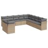 vidaXL 11-dijelni set vrtnih sofa od poliratana s jastucima bež