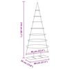 vidaXL Metalno ukrasno božićno drvce crno 210 cm