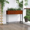 vidaXL Povi&scaron;eni Vrtni Planter Rđa 100 x 26 x 82 cm