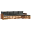 vidaXL Set vanjskih sofa s jastukom 5 pcs Prirodna i antracit