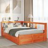 vidaXL Krevet s regalom za knjige bez madraca 135 x 190 cm od borovine