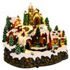 vidaXL Božićno selo s vlakom SALO 25,5 x 20 x 23 cm Smola &Scaron;areni