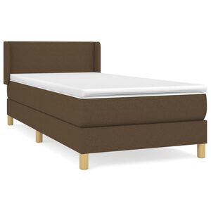 vidaXL Krevet s oprugama i madracem tamnosmeđi 80x200 cm od tkanine