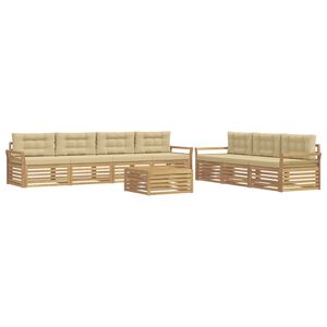 vidaXL Set vanjskih sofa 8 kom. Bijela i bež