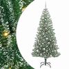vidaXL Umjetno Božićno Drvo s Snježnim Flokom i LED Svjetlom 210 cm