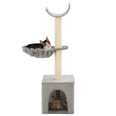 vidaXL Penjalica za mačke sa stupovima za grebanje od sisala 105 cm siva