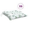 vidaXL Jastuci za stolice 6 kom s uzorkom li&scaron;ća 40x40x7 cm od tkanine