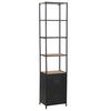 vidaXL Regal za knjige od masivne jelovine i čelika 40,5x32,5x180 cm