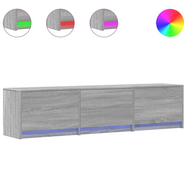 vidaXL TV ormar Siva Sonoma 165 x 34 x 40 cm Konstruirano drvo