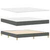 vidaXL Boxspring krevet s madracem Tamno siva 180 x 200 cm tkanina