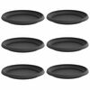 vidaXL Kružni Pladanj za Cvijeće 6 pcs Crna &Oslash; 14 x 2 cm Plastika