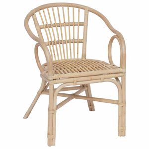 vidaXL Stolica koja se može slagati Prirodna 58 x 60 x 81 cm Ratan