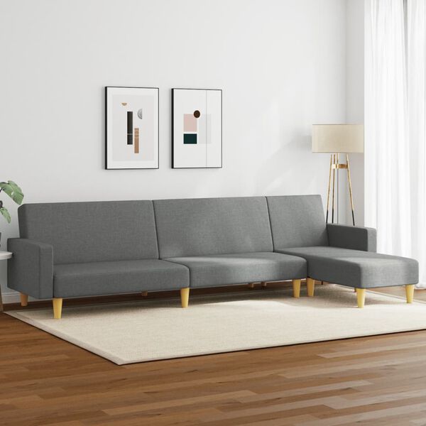 vidaXL 2-dijelni set sofa tamnosivi od tkanine