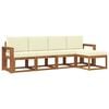 vidaXL Set vanjskih sofa 5 kom. Prirodna i krem