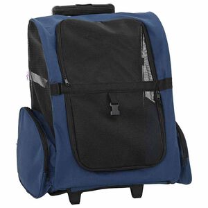 vidaXL Kolica za kućne ljubimce 3-u-1 Dizajn Plava 48x32x(57-106) cm Oxford tkanina
