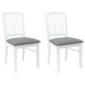 vidaXL Trpezarijske stolice 2 pcs Bijelo 50 x 52,5 x 91 cm