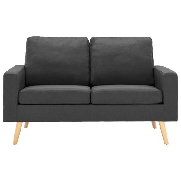 vidaXL 2-dijelni set sofa od tkanine tamnosivi