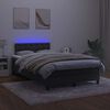 vidaXL Krevet box spring s madracem LED crni 120 x 190 cm bar&scaron;unasti