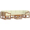 vidaXL Set vanjskih sofa s jastukom 8 pcs Prirodna i krem