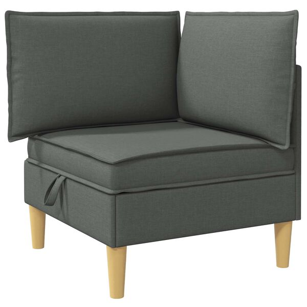 vidaXL Otoman za pohranu Tamno siva