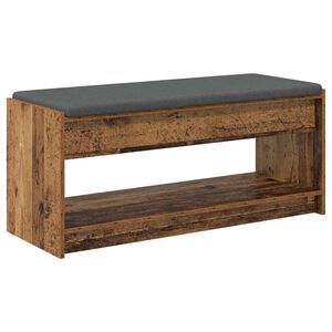 vidaXL Klupa za hodnik s jastukom Staro drvo 103 x 38 x 45 cm