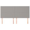 vidaXL Uzglavlje svijetlosivo 160x5x118/128 cm tkanina