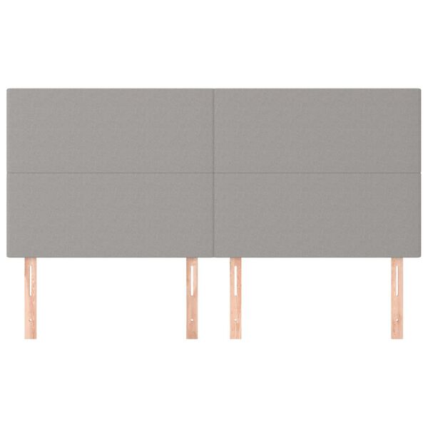 vidaXL Uzglavlje svijetlosivo 160x5x118/128 cm tkanina