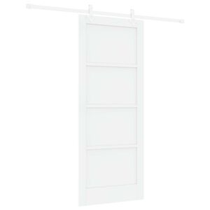 vidaXL Klizna vrata Bijela 83 x 202 cm Masivna borovina