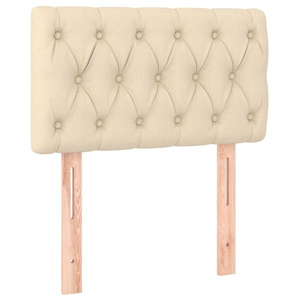 vidaXL Uzglavlje krem 80x7x78/88 cm od tkanine