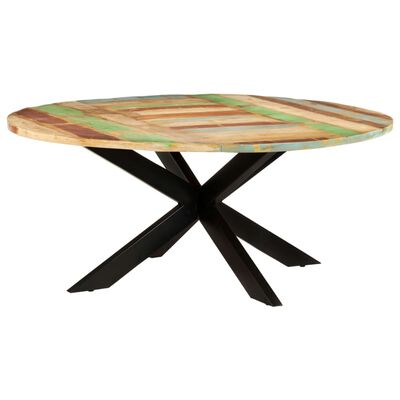 vidaXL Blagovaonski stol okrugli 175 x 75 cm masivno obnovljeno drvo
