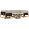 vidaXL Set vanjskih sofa s jastukom 7 pcs Prirodna i svjetlosiva