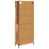 vidaXL Highboard Staro drvo 69,5 x 32,5 x 180 cm Konstruirano drvo