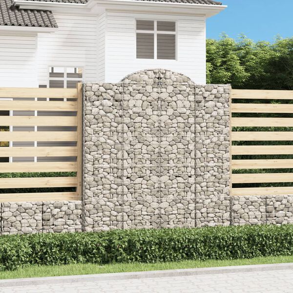 vidaXL Lučne gabionske ko&scaron;are 15kom 200x50x220/240cm pocinčano željezo